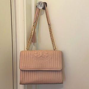 Tory Burch Handbag - Pink with gold studs